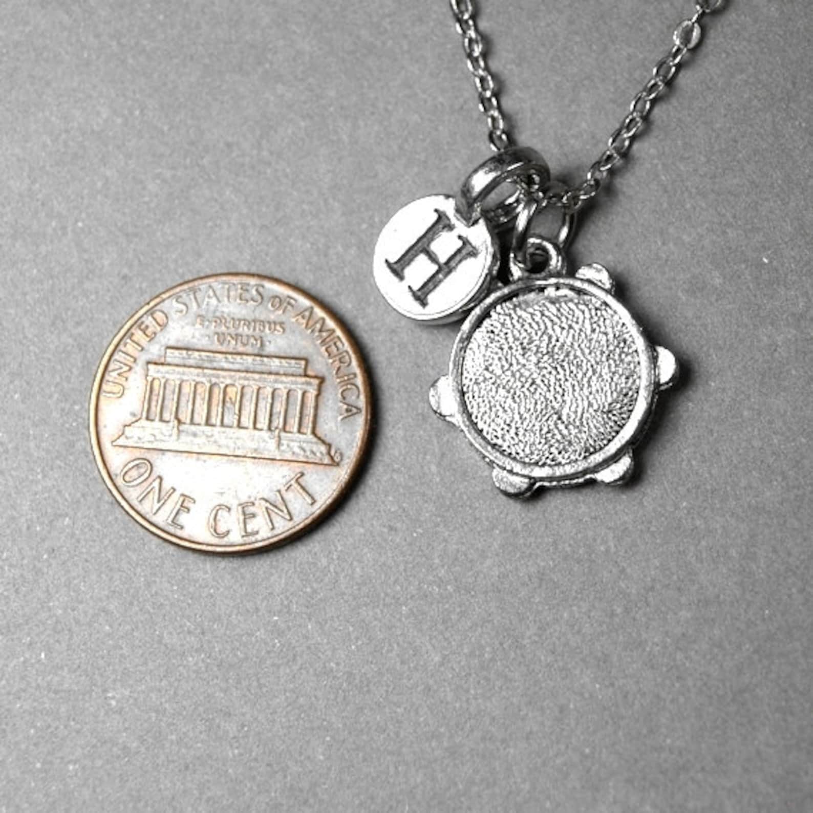 Tambourine Necklace Tambourine Charm Musical Instrument Etsy