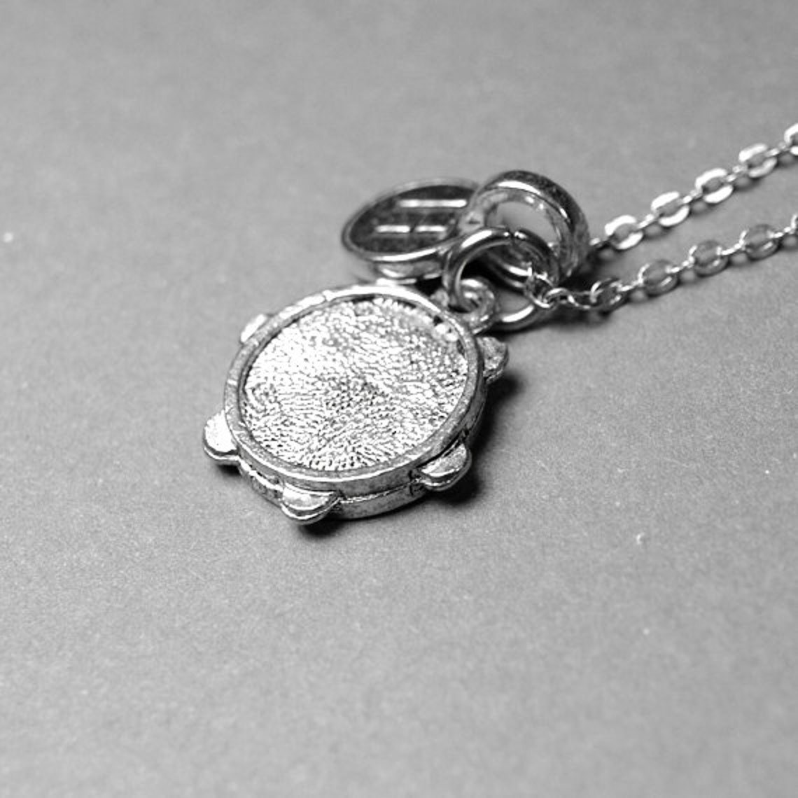 Tambourine Necklace Tambourine Charm Musical Instrument Etsy