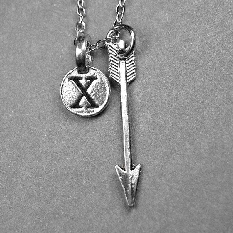Arrow Necklace Arrow Charm Archery Necklace Arrowhead Etsy
