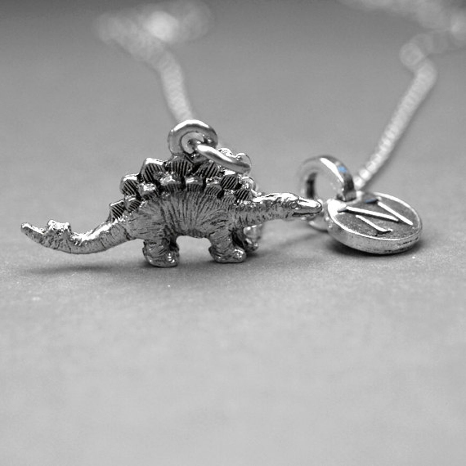 Stegosaurus Necklace Dinosaur Necklace Personalized Jewelry Etsy
