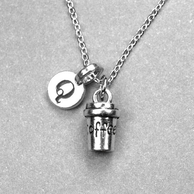 Coffee Cup Necklace Coffee Necklace Coffee Cup Charm Coffee Etsy