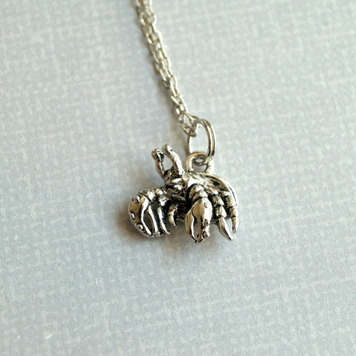 Crab Necklace Hermit Crab Necklace personalized jewelry Etsy