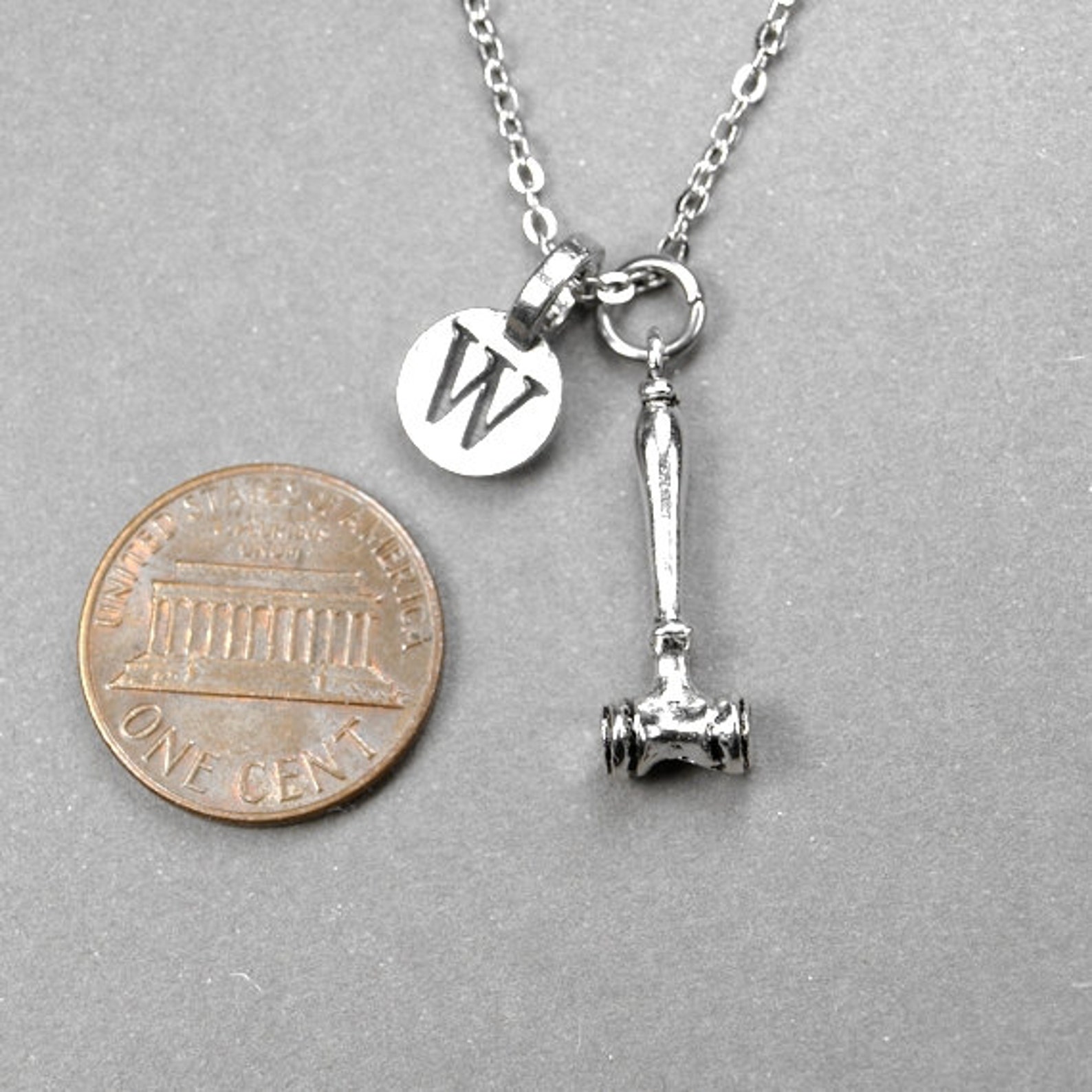 Gavel Necklace Gavel Charm Lawyer Necklace Judge Gavel Etsy