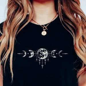 Shirt maan, shirt maanstanden, shirt mystieke maan, shirt hemelse maan, shirt zon en maan, shirt Witchy, shirt astrologie, shirt astrologie, shirt astronomie