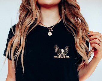 Shirt Franse Bulldog, grappig shirt Franse Bulldog, Franse Bulldog t-shirt Franse Bulldog moeder Shirt, gluren Franse Bulldog T-shirt Frenchie