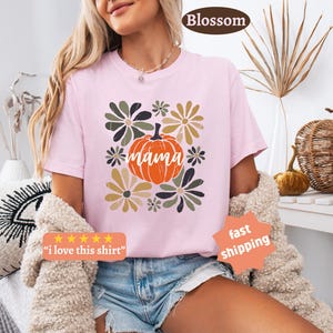 Camiseta Pumpkin Mama, Camiseta Mama, Camiseta de otoño para mujer, Camiseta Boho Pumpkin, Comfort colors®, Camiseta Pumpkin, Camiseta Otoño Mama, Camiseta Boho Mama imagen 7