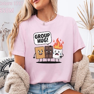 Group Hug Smore Shirt, Comfort Colors®, Funny Camping Shirt, Camping Marshmallow Tshirt, Camp Lover Shirt, Camp Life Shirt, Camper Gift