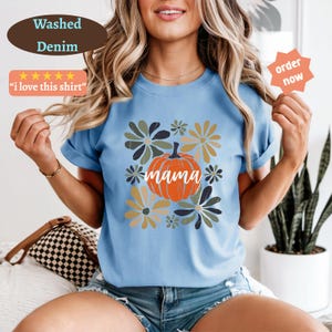 Camiseta Pumpkin Mama, Camiseta Mama, Camiseta de otoño para mujer, Camiseta Boho Pumpkin, Comfort colors®, Camiseta Pumpkin, Camiseta Otoño Mama, Camiseta Boho Mama imagen 16