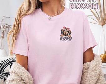 Dackel Mama Comfort Farben Shirt: Hundemama Geschenk, Dackel Liebhaber Tshirt, Dackel Besitzer Geschenk