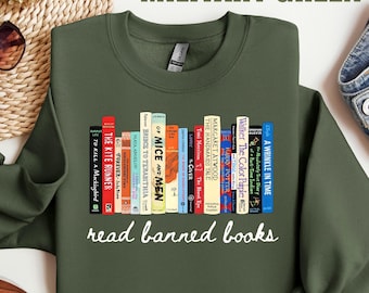 Read Banned Books Sweatshirt, Banned Books Sweater, Resistance Shirt, Gift For Librarian, Teacher Sweater, Book Nerd Gift, Reader Sweatshirt