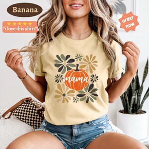 Camiseta Pumpkin Mama, Camiseta Mama, Camiseta de otoño para mujer, Camiseta Boho Pumpkin, Comfort colors®, Camiseta Pumpkin, Camiseta Otoño Mama, Camiseta Boho Mama imagen 5
