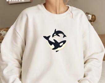 Orca Sweatshirt, Orca t-shirt, Killer Whale shirt, Orca Tee, Ocean life shirt, Orca Whale t shirts, Marine Life t-shirt, Whale Watching Tee