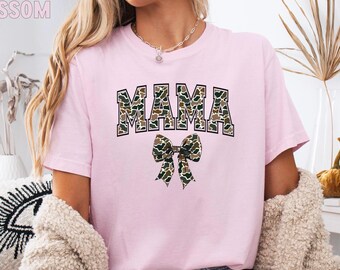 Mama Camo Shirt, Comfort colors®, Retro Camo, Mama Shirt, Mama Coquette Shirt, Duck Hunting Shirt, Duck Camo Mama, Mama Hunting Shirt,