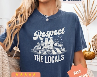 Respect The Locals Comfort Colors® Shirt, Polar Bear Shirt, Arctic tshirt, Beluga Shirt, Wildlife Shirt, Wolves tshirt, Alaska Shirt