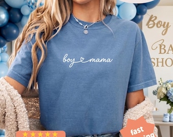 Boy Mama Comfort Colors® Shirt: Gift for Mom, Boy Mama Shirt, New Mom Gift, Announcement Shirt, Baby Shower Gift