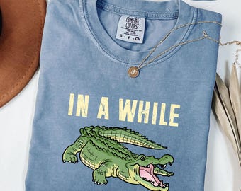 Funny Crocodile Shirt, Comfort Colors®, Later Gator Shirt, Florida Shirt, Retro Gator Shirt, Funny Alligator Shirt, Vintage Crocodile Shirt