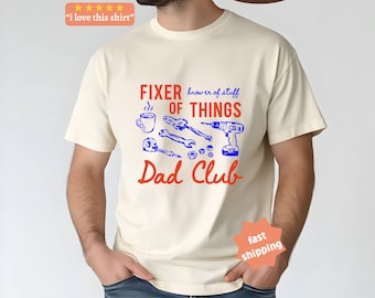 Dad Fixer Of Things Comfort colors® Shirt, Fathers Day Shirt, Best Dad Gift, Knower Of Stuff Dad Tee, Cool Dad Gift, Dad Birthday Gift