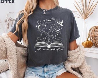 Book Lover Shirt, One More Chapter shirt, Comfort colors®, Book Shirt, Booktrovert Shirt, Librarian Shirt, Gift For Reader, Fantasy Book tee