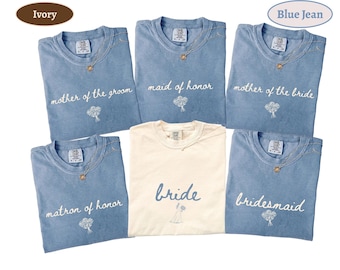 Custom Bridal Party Comfort Colors® Shirt, Maid Of Honor Shirt, Wedding Team Tee, Matching Wedding Shirt, Team Bride Shirt, Best Man Tshirt