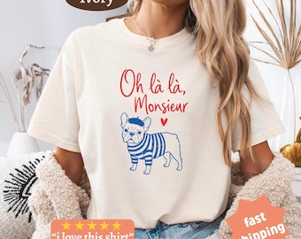 French Bulldog Comfort colors® Shirt, Frenchie Mama Gift, Bulldog Lover Tee, Dog Lover Gift, Funny Frenchie Tee, Cute Bulldog Shirt