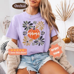 Camiseta Pumpkin Mama, Camiseta Mama, Camiseta de otoño para mujer, Camiseta Boho Pumpkin, Comfort colors®, Camiseta Pumpkin, Camiseta Otoño Mama, Camiseta Boho Mama imagen 15