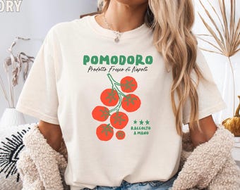 Chemise tomate Comfort Colors®, chemise végétalienne, chemise Farmers Market, chemise de jardinage, Tomato Girl Summer, Farmers Market, esthétique italienne