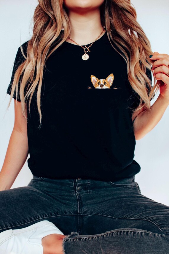 Corgi Shirt, Funny Corgi Shirt, Corgi Lover Shirt, Corgi Pocket, Corgi Mom Shirt, Wiener Dog Shirt, I've Got Friends In Low Places Corgi dad