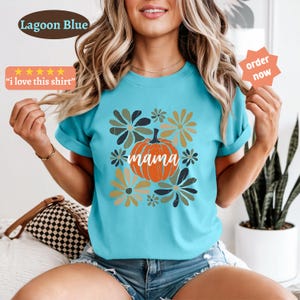 Camiseta Pumpkin Mama, Camiseta Mama, Camiseta de otoño para mujer, Camiseta Boho Pumpkin, Comfort colors®, Camiseta Pumpkin, Camiseta Otoño Mama, Camiseta Boho Mama imagen 12
