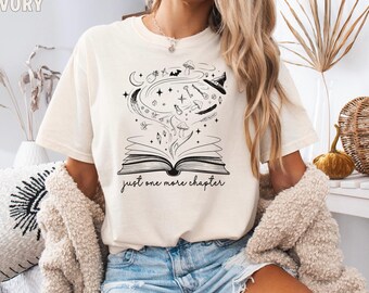 One More Chapter shirt, Comfort colors®, Book Shirt, Book Lover Shirt, Booktrovert Shirt, Librarian Shirt, Gift For Reader, Fantasy Book tee
