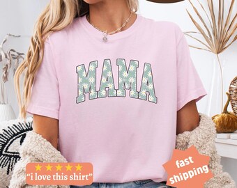 Chemise maman marguerite, chemise à fleurs maman, Comfort Colors®, chemise printanière, chemise maman tendance, t-shirt maman, jolie chemise maman à fleurs