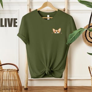 Camiseta Corgi, Camiseta Corgi Divertida, Camiseta para Amantes de los Corgis, Bolsillo Corgi, Camiseta para Mamá Corgi, Camiseta para Perro Salchicha, Papá Corgi con la frase "Tengo Amigos en los Bajos Fondos" imagen 15