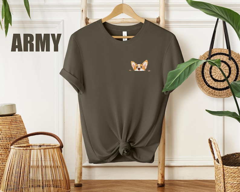 Camiseta Corgi, Camiseta Corgi Divertida, Camiseta para Amantes de los Corgis, Bolsillo Corgi, Camiseta para Mamá Corgi, Camiseta para Perro Salchicha, Papá Corgi con la frase "Tengo Amigos en los Bajos Fondos" imagen 7