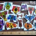 Mosaic Tile SUPER SILLY DOGS hp Hand painted Tiles