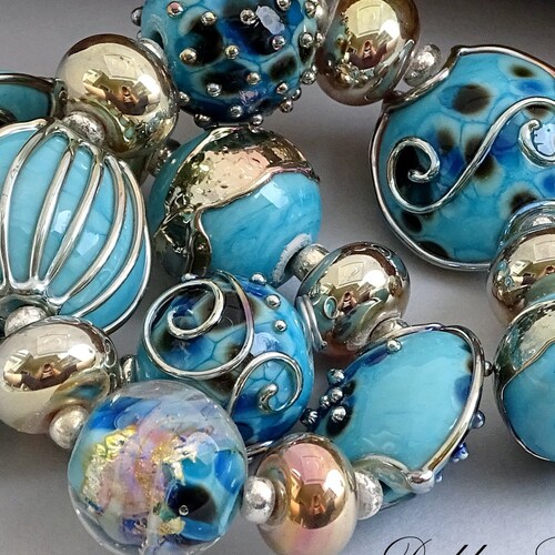 Lampwork Beads Boho Jewelry Supplies Glass Disc Beads for Etsy