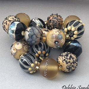 Handmade Lampwork Beads For Jewelry Supplies For Statement Necklace Bead Supplies Organic Beads Artisan Beads Unusual Beads Debbie Sanders