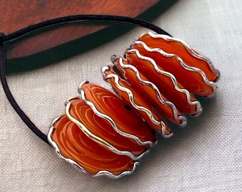 Lampwork Beads For Jewelry Making Supplies, Disc Glass Beads For Jewelry Design, Statement Necklace Beads, Handmade Beads For Bracelets