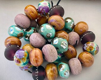 Handmade Lampwork Beads For Jewelry Making Colorful Beads Jewelry Supplies Glass Beads Craft Supplies Organic Beads for Bracelet Necklace