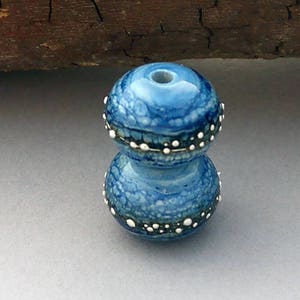 Lampwork Beads For Earrings, Glass Beads For Jewelry Supplies, Beads For Earring Making, Handmade Lampwork Beads, Blue Marble Pattern Beads
