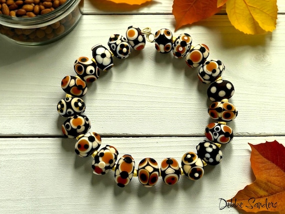 Brown Lampwork Glass Beads For Jewelry Supplies, Beads For Jewelry Making, Statement Necklaces For Women, Glass Bead Earrings, Tribal Style