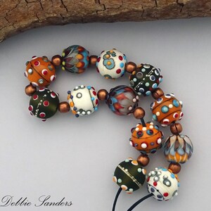 Lampwork Beads For Jewelry Supplies, Glass Beads For Statement Necklace, Bead Supplies For Handmade Jewelry, Colorful Beads For Earrings image 4