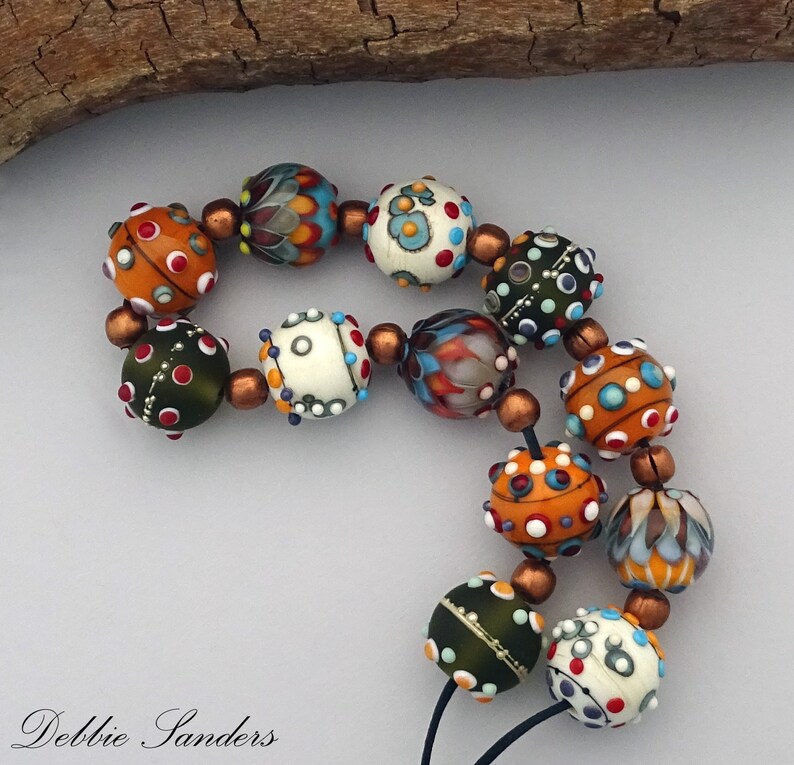 Lampwork Beads For Jewelry Supplies, Glass Beads For Statement Necklace, Bead Supplies For Handmade Jewelry, Colorful Beads For Earrings image 4