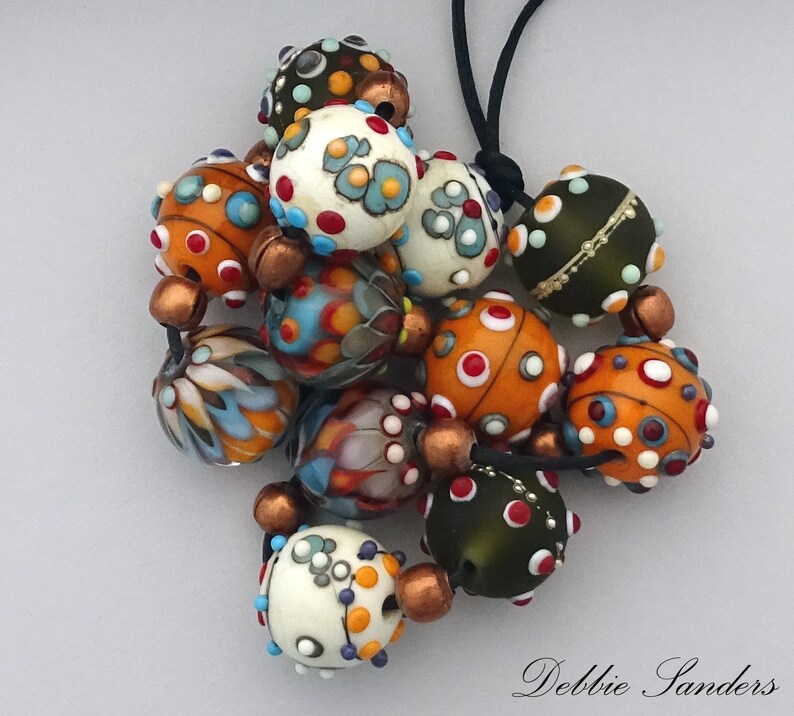 Lampwork Beads For Jewelry Supplies, Glass Beads For Statement Necklace, Bead Supplies For Handmade Jewelry, Colorful Beads For Earrings image 3