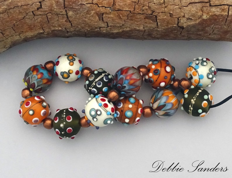 Lampwork Beads For Jewelry Supplies, Glass Beads For Statement Necklace, Bead Supplies For Handmade Jewelry, Colorful Beads For Earrings image 6
