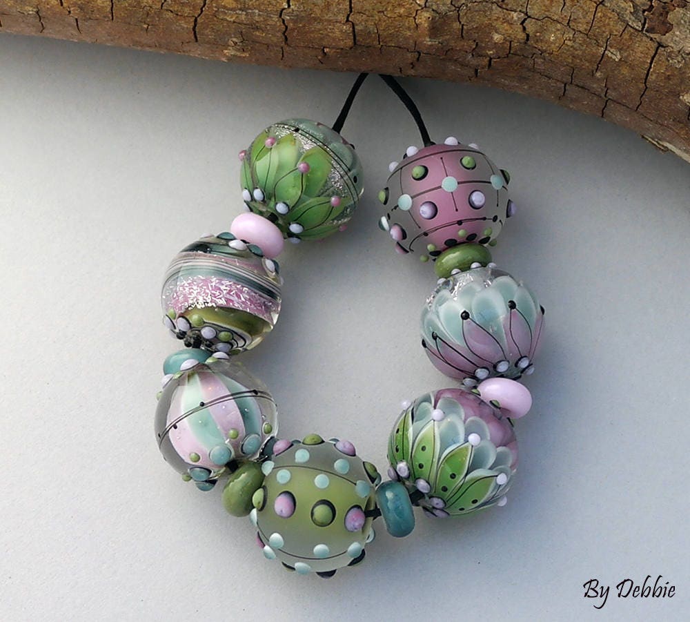 Lampwork Beads Statement Necklace Beads Glass Beads Necklace Bead