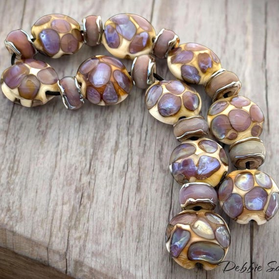 Patterned Beads For Jewelry Supplies, Lampwork Beads For Jewelry Sets, Glass Beads For Statement Necklace, Unique Beads For Jewelry Making