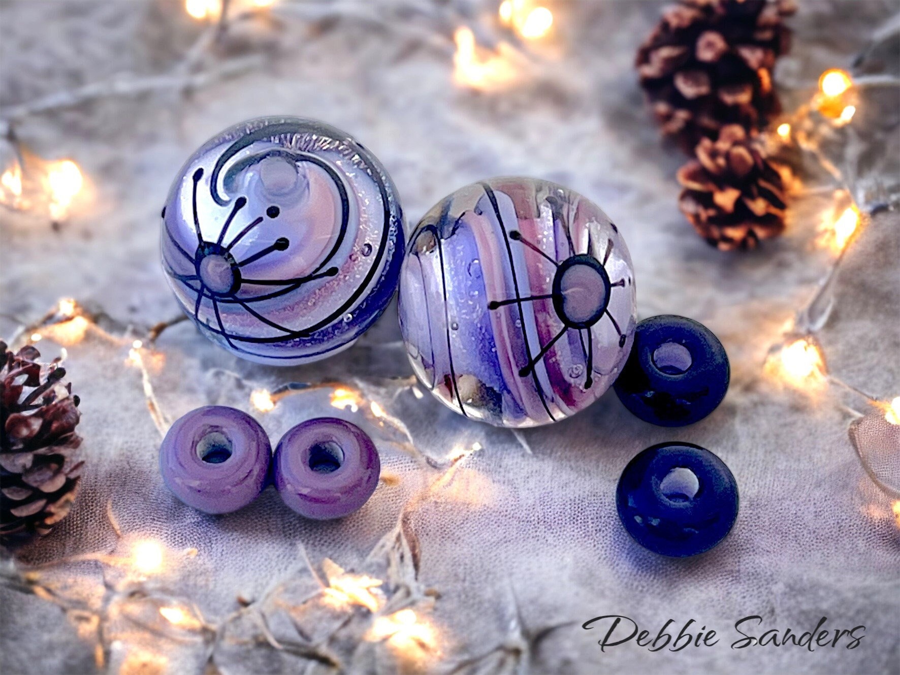 Purple Lampwork Beads For Jewelry Supplies, Handmade Lentil Glass Beads For  Jewelry Making, Beads For Craft Supplies, Beads For Earrings