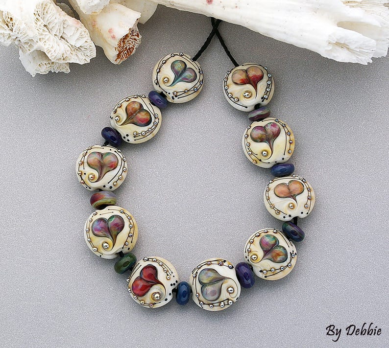 Heart Beads for Jewelry Handmade Jewelry Beads for Earrings Etsy