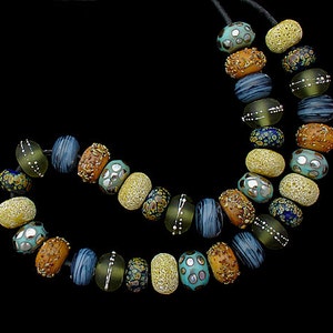 Lampwork Beads For Jewelry Making, Glass Beads Statement Necklace, Handmade Beads For Jewelry Sets, Jewelry Supplies For Earrings, Colorful image 3