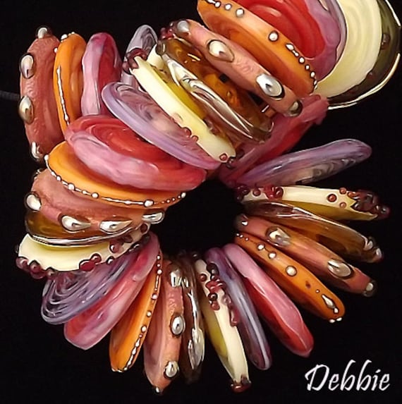 Lampwork Beads Handmade Lampwork Glass Beads Bracelet Bead Necklace Summer Jewelry Supplies Beads For Jewelry Colorful Beads Debbie Sanders