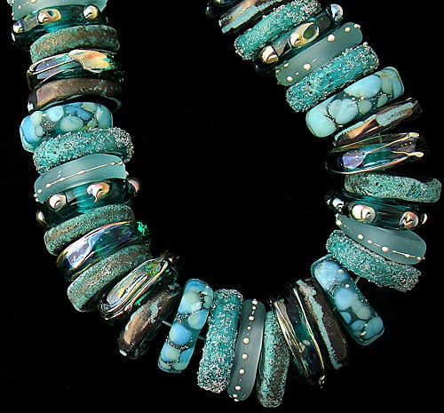 Glass Cube Beads, Turquoise Blue Glass Beads, Square Beads, Necklace Beads,  Glass Pendant Beads, Turkish Lampwork Beads, Handmade Glass Bead